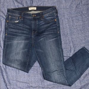 Madewell high riser skinny medium wash jeans